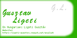 gusztav ligeti business card