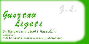 gusztav ligeti business card